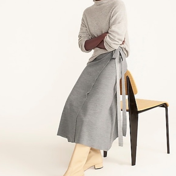 J. Crew Dresses & Skirts - Two-toned merino wool wrap skirt